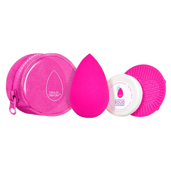 NWT BeautyBlender BESTIES Makeup Sponge Blend Cleanse Starter Set Pink Barbie - Picture 2 of 7